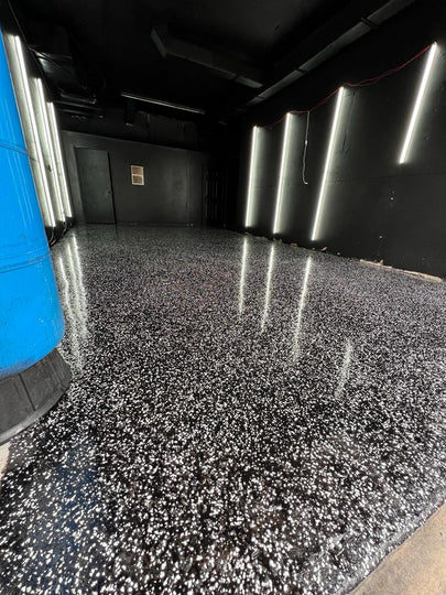 Partial Flake Epoxy Flooring System Multi Color Flakes