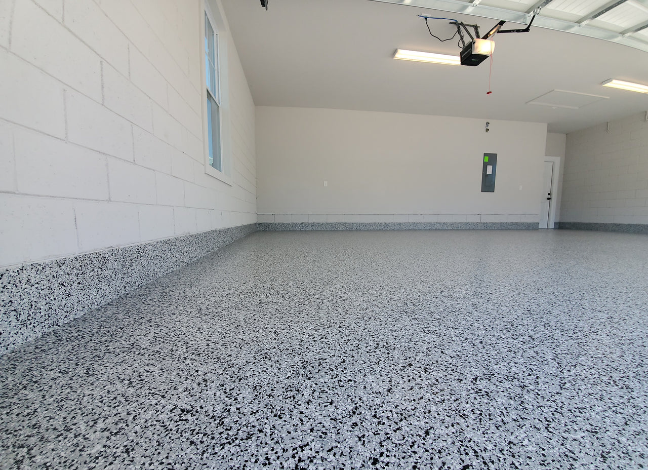 150 Fast Cure 100% Solids Epoxy One-Day Garage Flake Floors