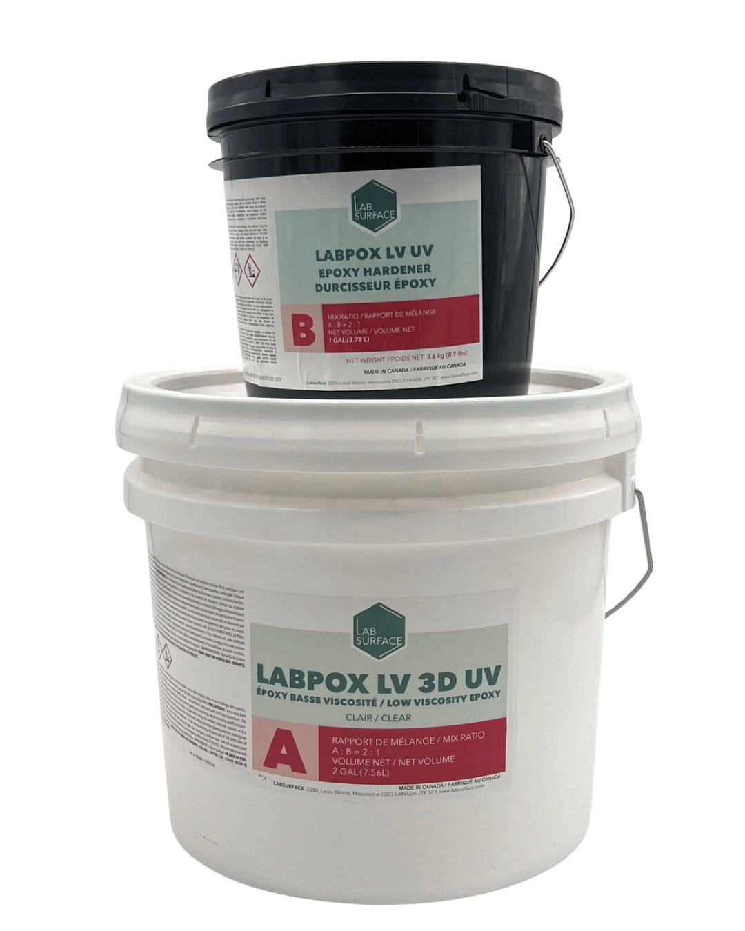 LABPOX LV 3D UV Resistant Epoxy - Clear 3 Gal Kit