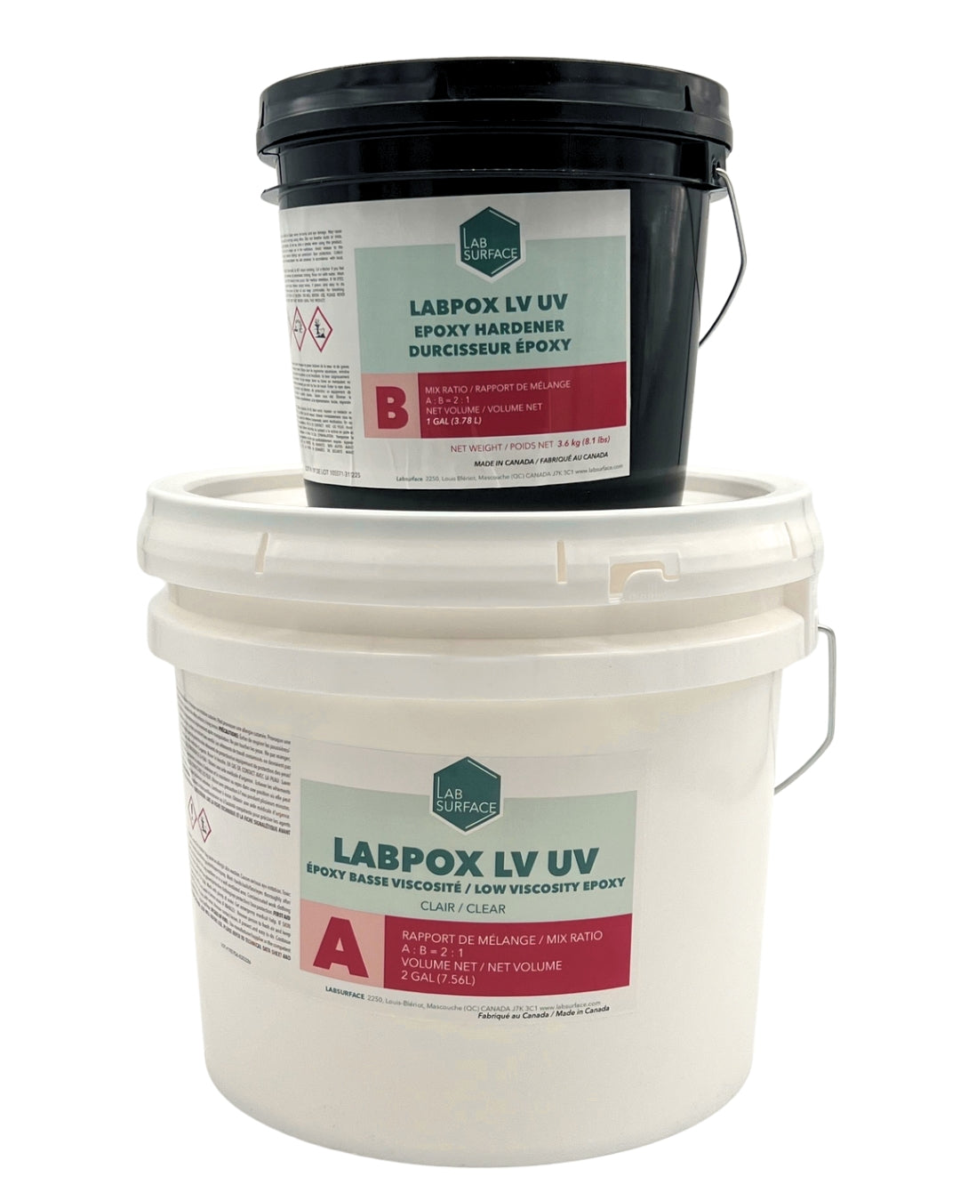 LABPOX LV UV Resistant Epoxy - Clear 3 Gal Kit