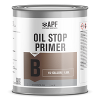 Thumbnail for A silver metal can of APF Oil Stop Primer Part B Hardener, labeled as 1/2 Gallon (1.89L), used as the reactive component for an epoxy primer system designed to bond to oil-contaminated concrete.