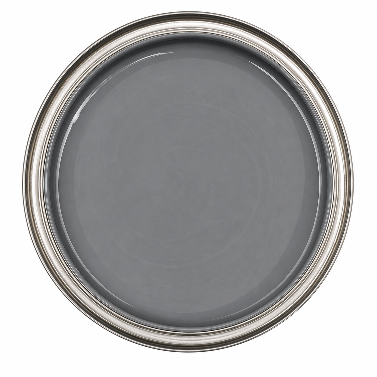 An open container revealing the thick, uniform consistency of professional-grade Medium Gray epoxy pigment, ready for mixing into floor resin kits.