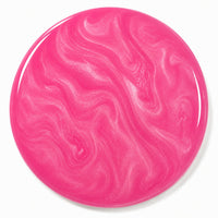 Thumbnail for Hot pink metallic epoxy pigment sample with glossy pearlescent swirl patterns.
