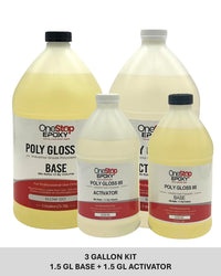Thumbnail for Three-gallon Poly Gloss 85 Slow Go high-gloss polyaspartic set, ideal for professional installers requiring extra working time on large projects