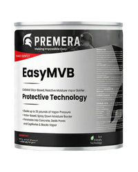 Thumbnail for 1 Gallon can of Premera EasyMVB, a reactive moisture vapor barrier that blocks up to 25 lbs of hydrostatic pressure and prevents efflorescence in concrete.