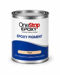 Thumbnail for Professional-grade Tan solid color epoxy pigment in a 32oz can, providing a warm neutral base for 100% solids epoxy floor systems and flake coatings.