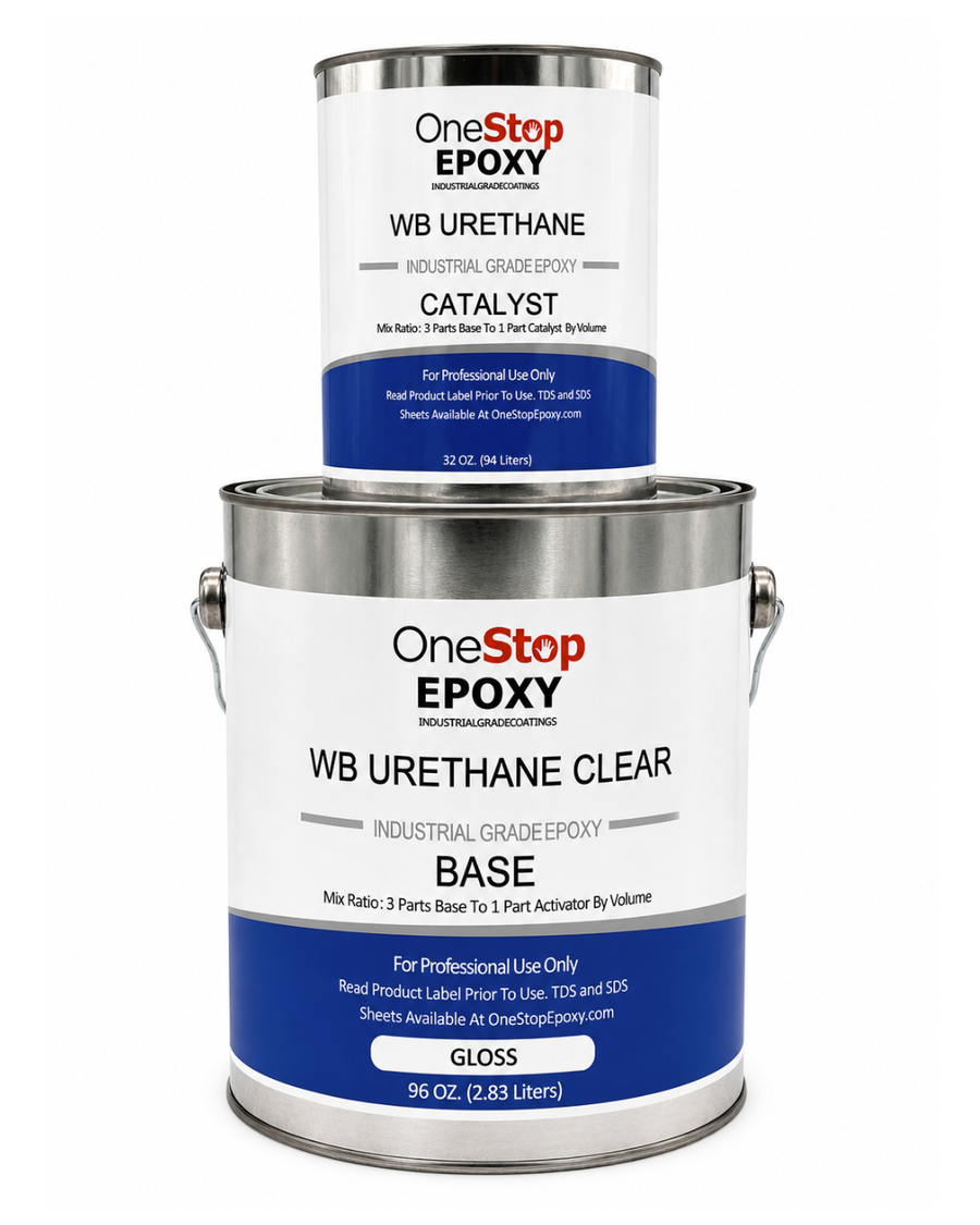 One Stop Epoxy Urethane WB | Interior Topcoat for Epoxy Floors - 1 Gal Kit
